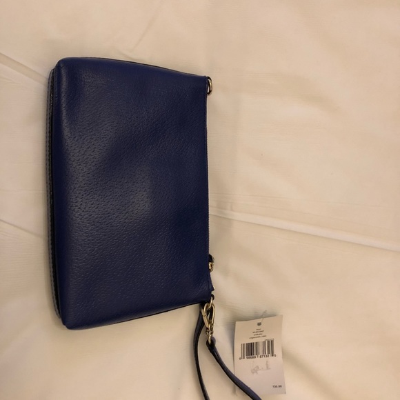 NWT Royal blue leather Kate spade wristlet - Picture 2 of 2